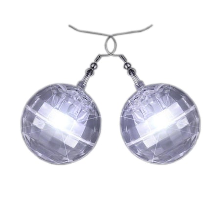 blinkee Light Up Groovy Disco Mirror Ball Crystal Earrings